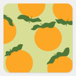 Oranges Musterdesign Quadratischer Aufkleber