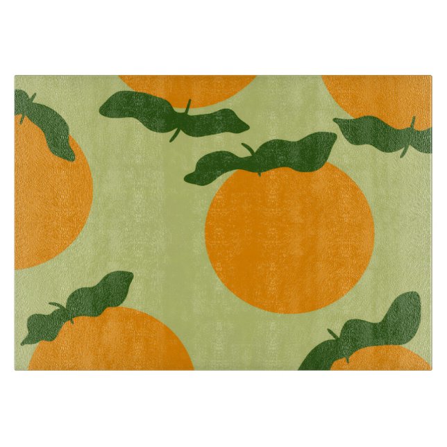 Oranges Musterdesign Schneidebrett (Vorderseite)