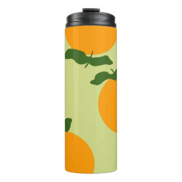 Oranges Musterdesign Thermosbecher
