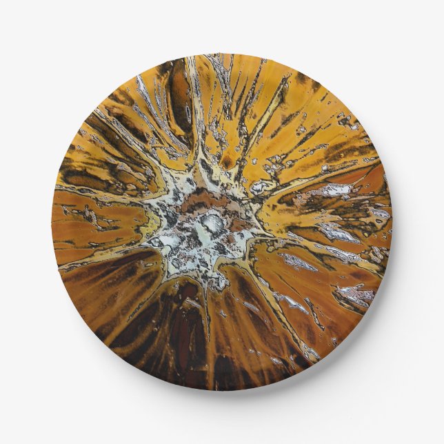 ORANGES OBST PAPPTELLER (Vorderseite)