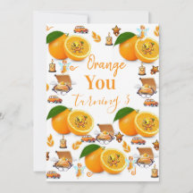 Oranges Obstkuchen Alles Gute zum Geburtstag Einla