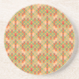 Oranges Retro-Muster Sandstein Untersetzer