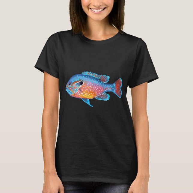 Oranges Sonnenbarsch T-Shirt (Vorderseite)