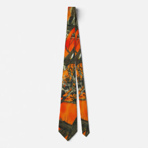 Oranges Tarnmuster Design Krawatte