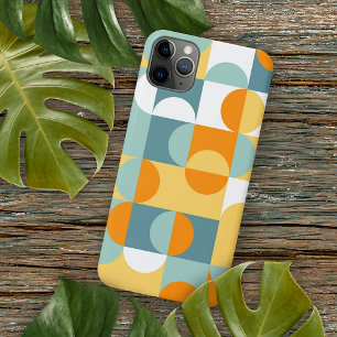 Oranges Türkis Blau Seafoam Grün Retro Kunst Muste iPhone 16 Pro Max Hülle