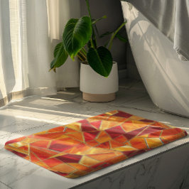 Oranges und goldenes Glasmosaikmuster Badematte