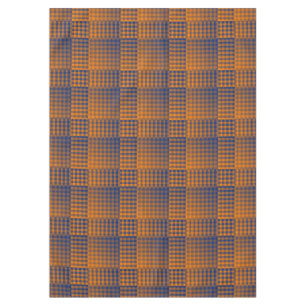 Oranges Violettes Schachbrett Abstract Muster Tischdecke