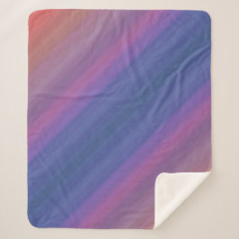 Oranges Violettes und Blaue Streifen Abstractes Mu Sherpadecke