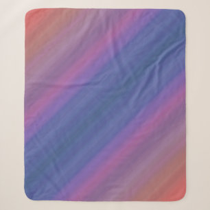Oranges Violettes und Blaue Streifen Abstractes Mu Sherpadecke