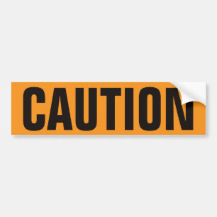 Oranges Warnschild auf Vinyl-Aufkleber Autoaufkleber