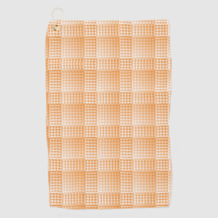 Oranges Weißes Schachbrett Abstract Muster Golfhandtuch