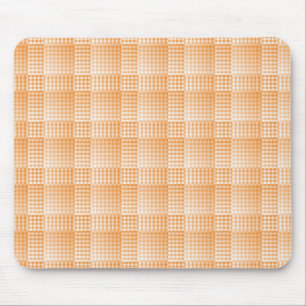 Oranges Weißes Schachbrett Abstract Muster Mousepad