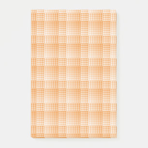 Oranges Weißes Schachbrett Abstract Pattern Post-it Klebezettel