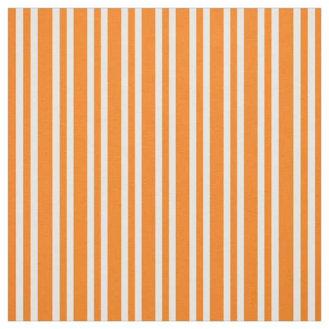 Oranges Weißes Streifenmuster Stoff (Muster)
