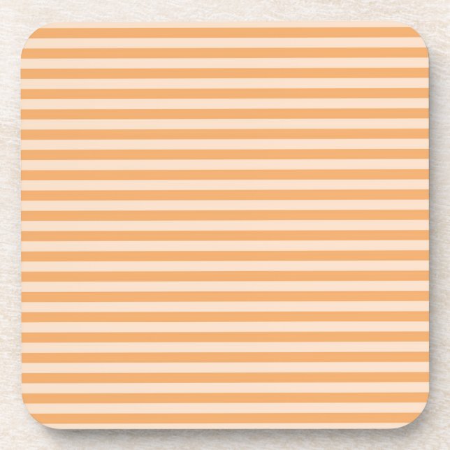 Orangestreifen Getränkeuntersetzer (Vorderseite)