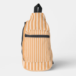 Orangestreifen Nahtloses Muster Crossbody Bag