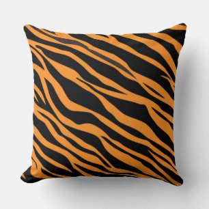 Orangestreifen-Zebra Kissen