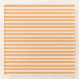 Orangestriemen Glasuntersetzer