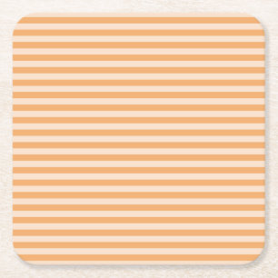 Orangestripe Rechteckiger Pappuntersetzer