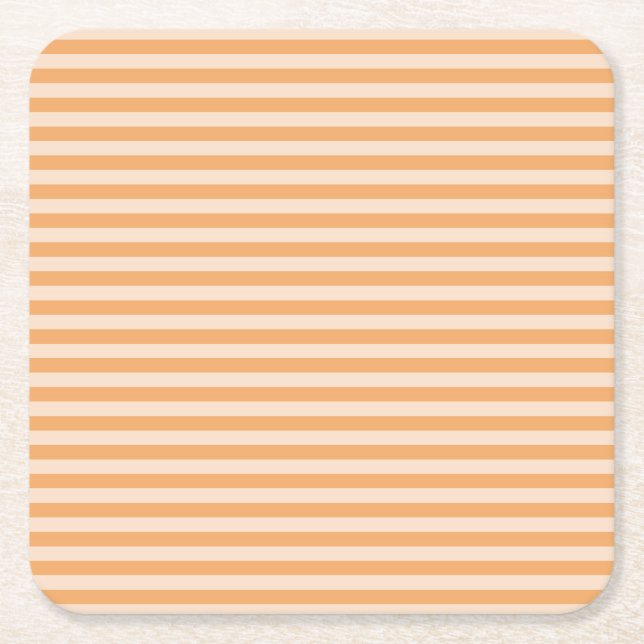 Orangestripe Rechteckiger Pappuntersetzer (Vorderseite)