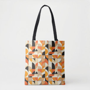 Orangetönte Retro Geometric Abstrakt Gemustert