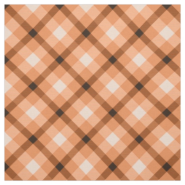 Orangeund Browntartan-kariertes Muster Stoff (Muster)
