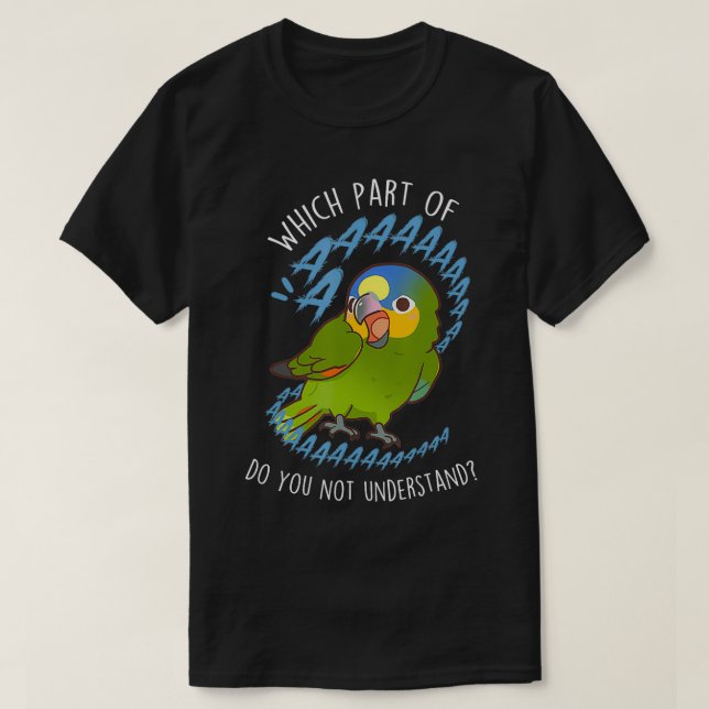 Orangewinged Amazon Parrot Aaaa Funny Niedlich Pet T-Shirt (Design vorne)