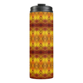 Orangey Ikat 7 Thermosbecher