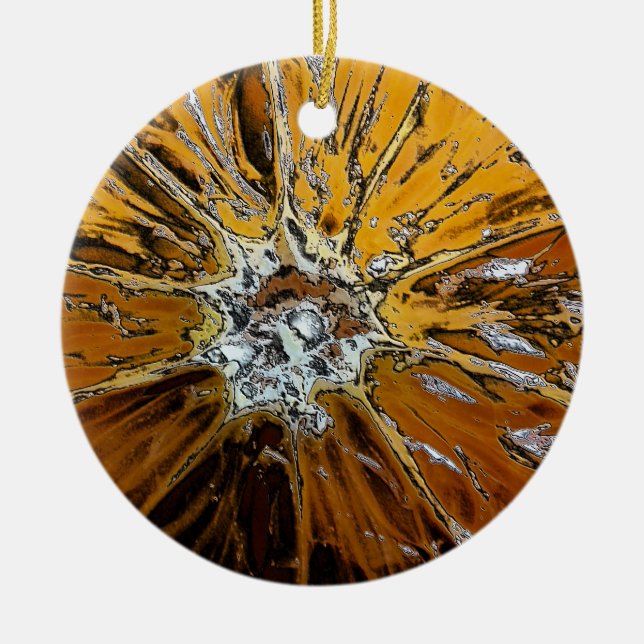 ORANGIEN KERAMIK ORNAMENT (Vorne)