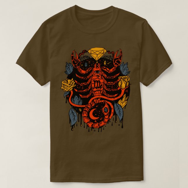 Orangrey Mystic Scorpio Zodiac T-Shirt (Design vorne)