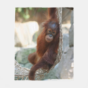 OrangUtan 001 Fleecedecke