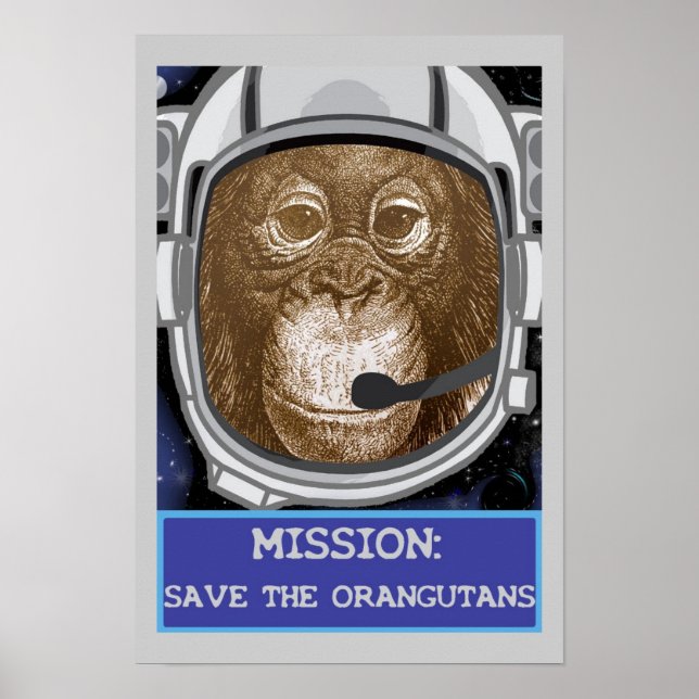 Orangutan Astronautenmission Poster (Vorne)