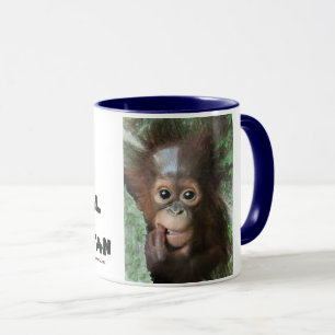 Orangutan Baby Crystal Tasse