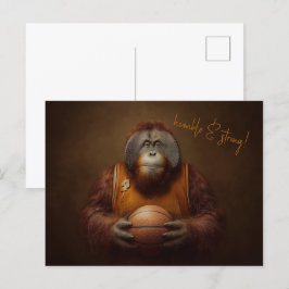 Orangutan Basketball-Spieler Postkarte
