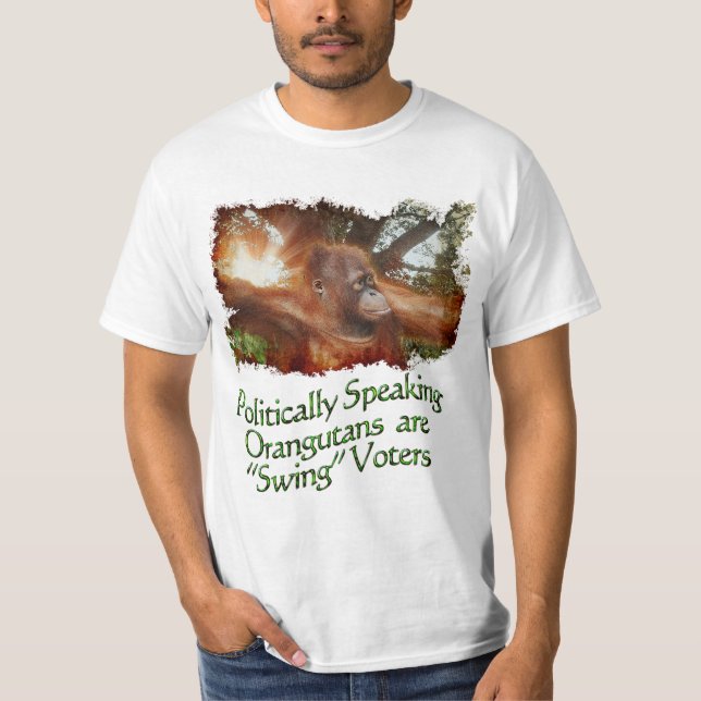 Orangutan & Borneo Dschungel Die sonnige Tierwelt  T-Shirt (Vorderseite)