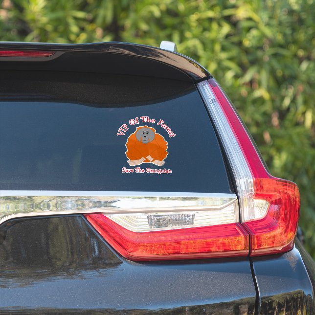 Orangutan Design Personalisiert Aufkleber (Auto Seite)