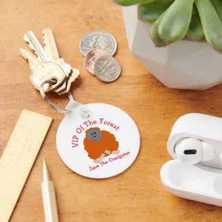 Orangutan Design Personalisiert Schlüsselanhänger