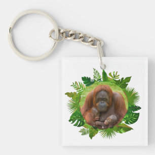 Orangutan Family Bond Schlüsselanhänger