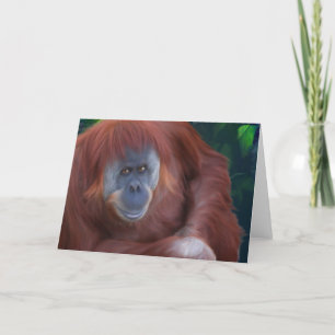 Orangutan Greeting Card Karte
