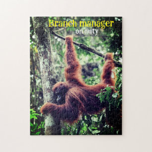 Orangutan hängt in Baum Puzzle