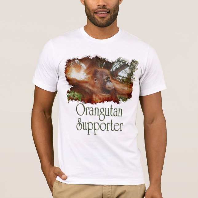 Orangutan im Borneo-Dschungel Sonnenlicht Shirt (Vorderseite)