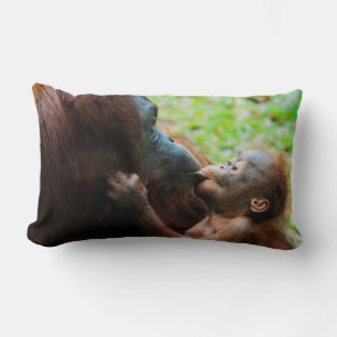 Orangutan Mutter und Kind Lendenkissen