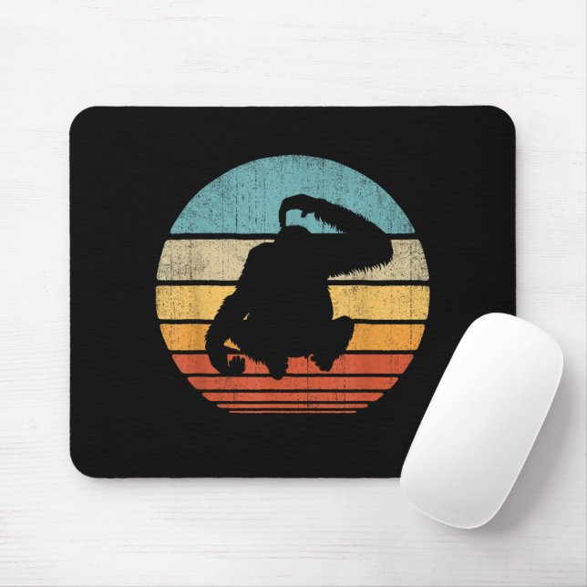 Orangutan Retro Vintag Sunset Mammal Animal Mousepad (Mit Mouse)