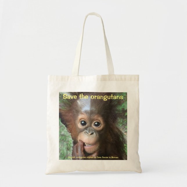 Orangutan Rette Crystal Tragetasche (Vorne)
