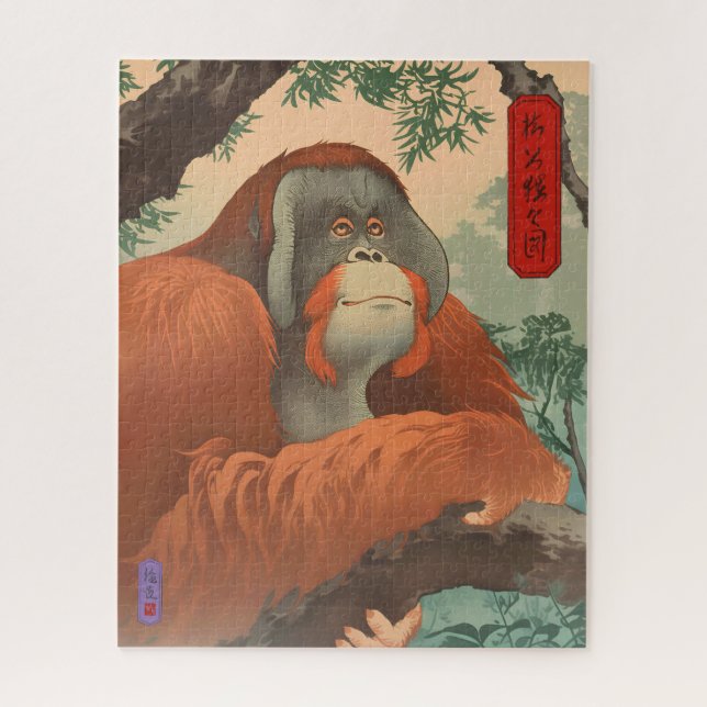 Orangutan, Sage of Trees - Japanese Art Puzzle (Vertikal)