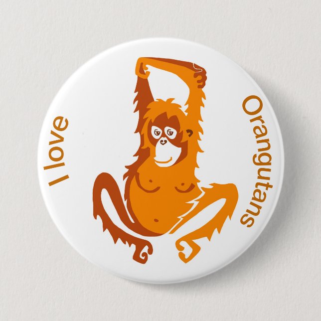 Orangutan - Schaltfläche Button (Vorderseite)