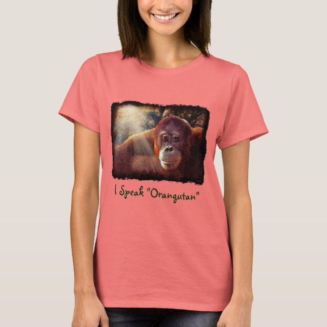 Orangutan Supporter Red Ape Wildlife Art Shirt (Vorderseite)