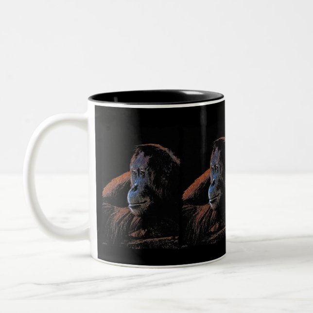 Orangutan-Tasse Zweifarbige Tasse (Links)