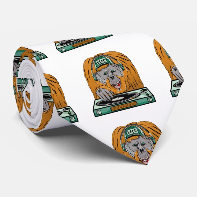 Orangutan-Turntable Krawatte (Gerollt)