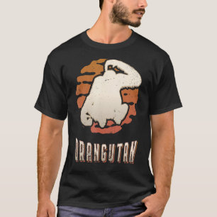 Orangutan Vintag Retro Classic Animal Sunset T-Shirt